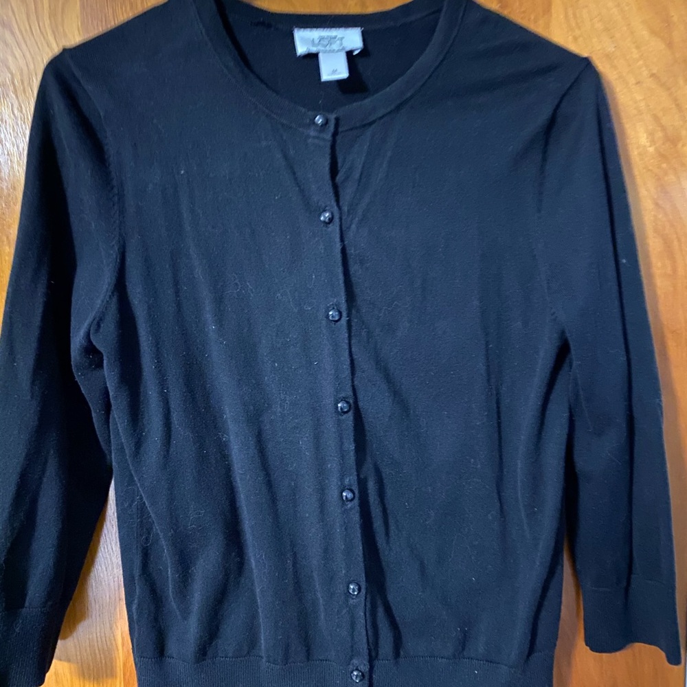 Black button down sweater